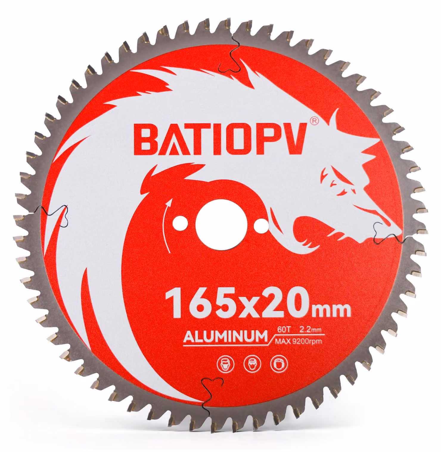 Disco per sega circolare, 165 x 20 mm, 60 denti, adatto per alluminio e metalli non ferrosi