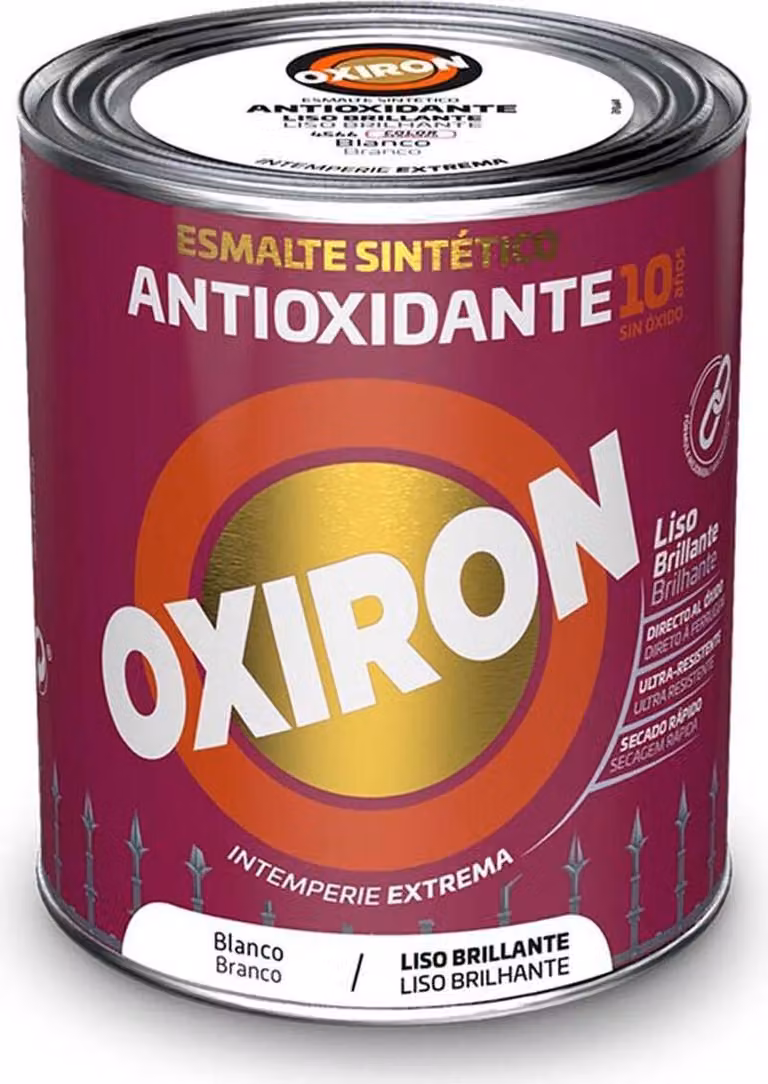 Vernice sintetica metallizzata oxiron inox liscio bianco lucido 250ml titanio 5809077