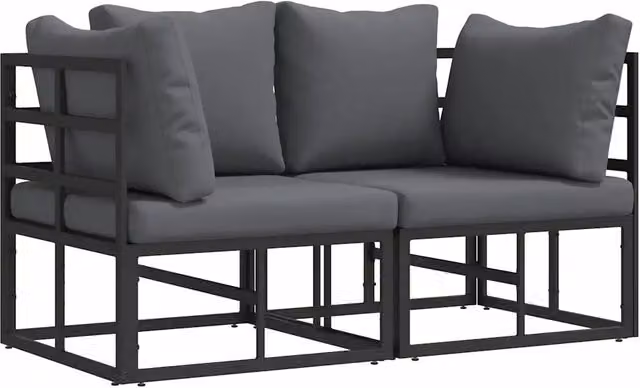 Mobili da Esterno 2 Pezzo Nero e antracite 71,5 x 71,5 x 71 cm CFW9270378