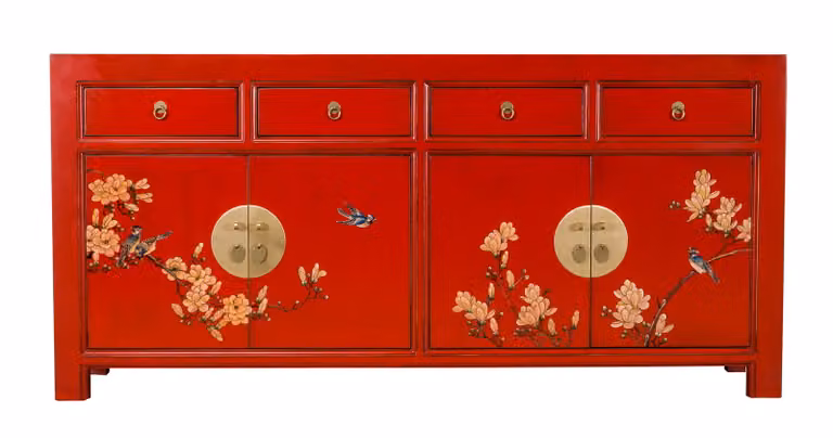 Fine Asianliving Cassettiera cinese Credenza cinese Armadietti cinesi Mobile cinese Mobile orientale asiatico 180x85x40