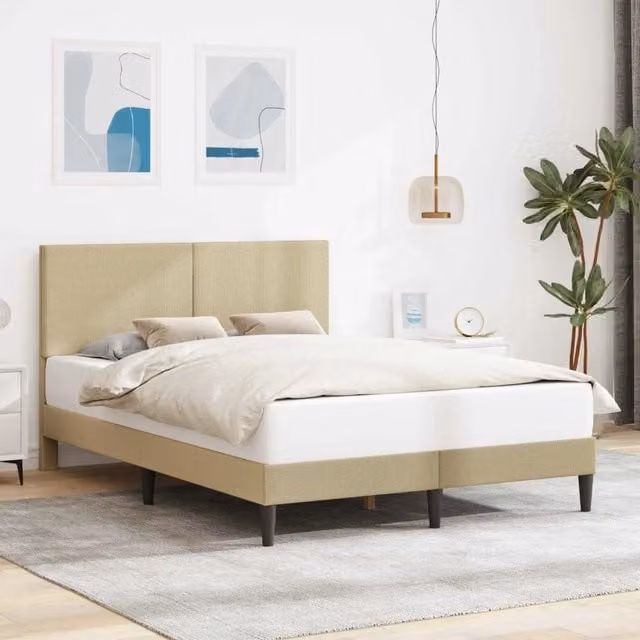 Letto con struttura imbottita in velluto a coste DESIGN IN Grigio Verde L/P/H: 160 x 200 x 96 cm