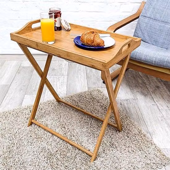 Tavolino pieghevole con vassoio - 55D x 35B x 63,5H cm