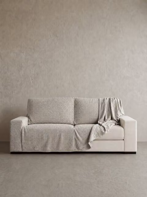 Fodera per divano a 3 posti Coven Kenay Home, Jacquard grigio, Larghezza: 230 cm