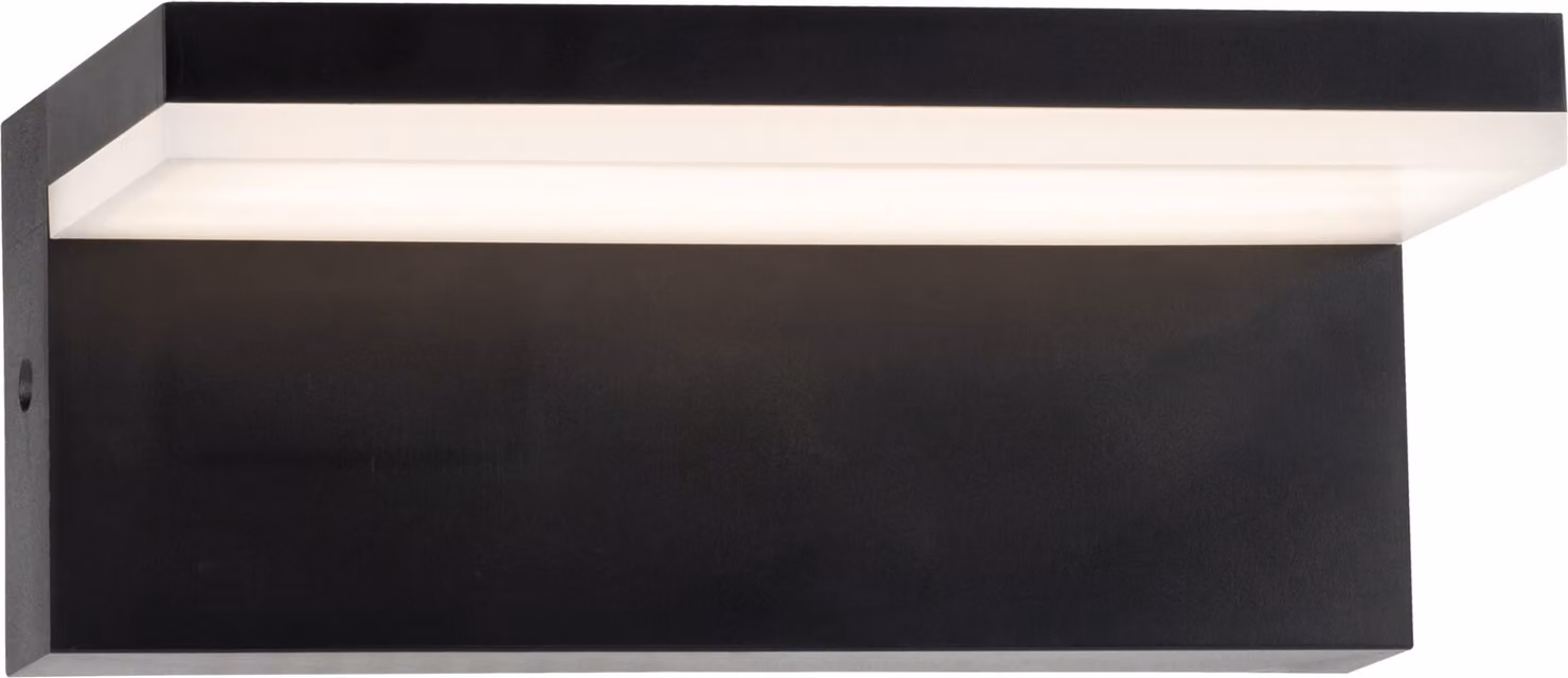 Lampada da parete a LED per esterni nera 4000K TESA Q 324047 Polux