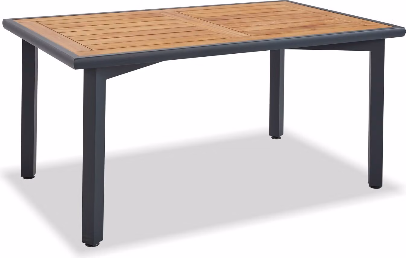 Skye Decor, Berlino - Antracite, in legno, tavolo da giardino, 100% alluminio, antracite, 155 x 95 x 75 cm