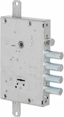 Serratura a infilare Cisa Metal Applicare 57665 Cambio Facile in acciaio inossidabile argento M4 28 mm 64 mm
