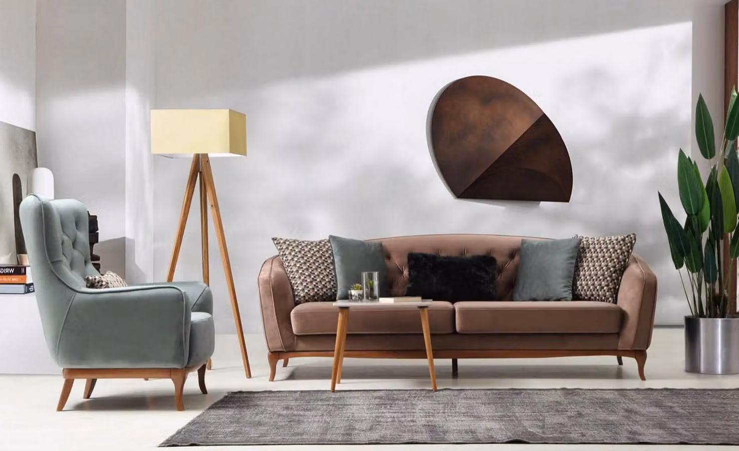 Garnitur Sofagarnitur Luxus Sofa 4+1 Sitz Gruppe Wohnzimmer Stoff Design Möbel