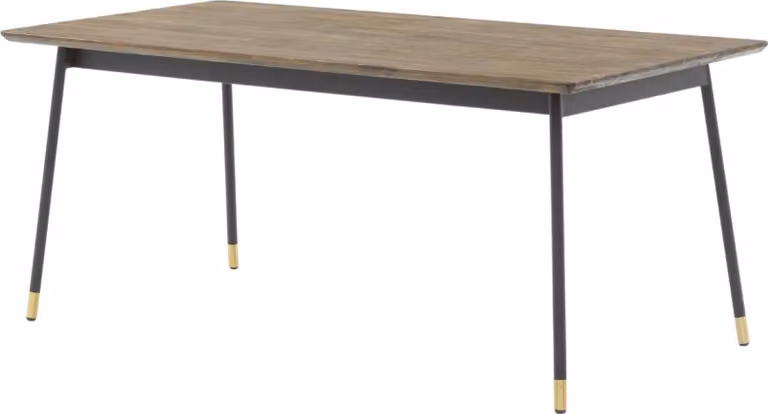 Tavolo da pranzo FURNLUX Labyrinth Marrone e Oro e Nero 200 cm / Colore principale: Marrone / Dimensioni: 200 x 76 x 100 cm