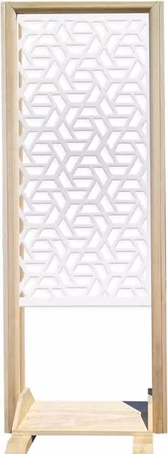 Separè modulabile ROMBO Signorbit in legno e PVC bianco, L 70 cm x H 190 cm x P 50 cm