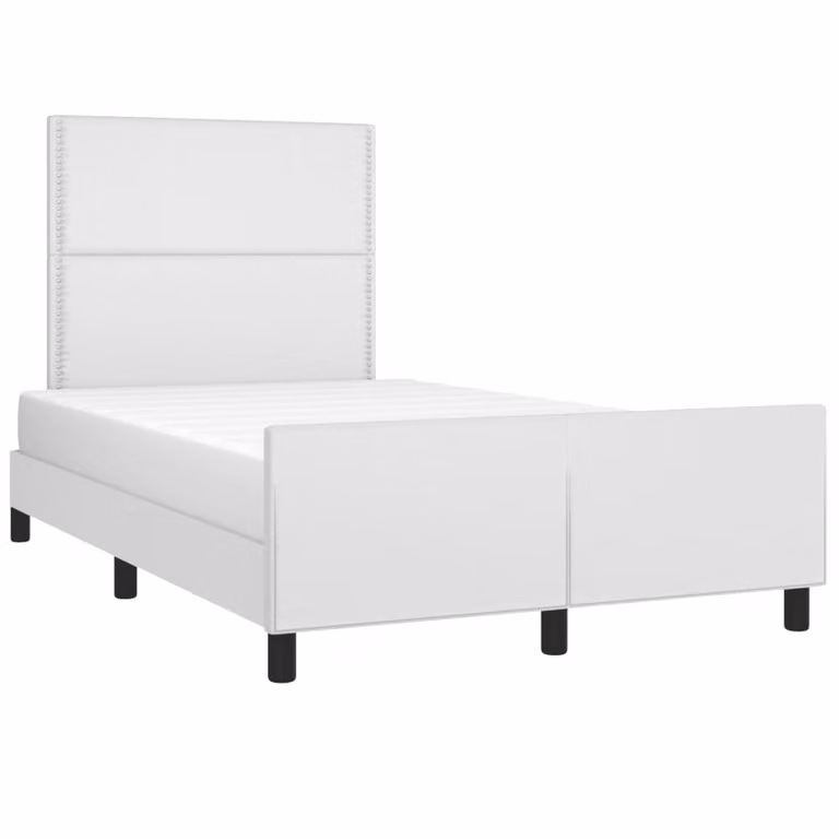 Giroletto senza Materasso Bianco 120x190 cm Pelle finta