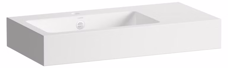 LAUFEN CLASSICS Lavabos, rectangulaire, tablette à droite, 1 trou pour robinet, avec trop-plein, 800x405x135mm, blanc brillant, H510CL60001041, H510CL60001041