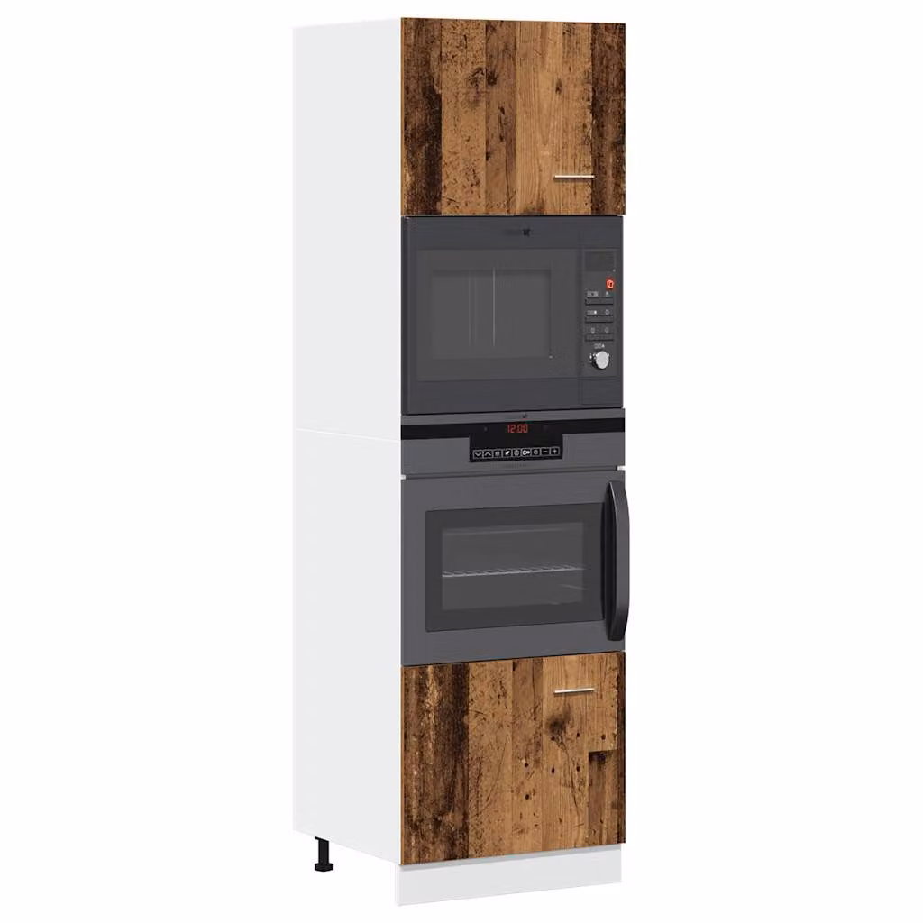 Mobile per microonde vidaXL Lyon in legno marrone L: 60 cm, P: 57 cm, H: 207 cm – 1