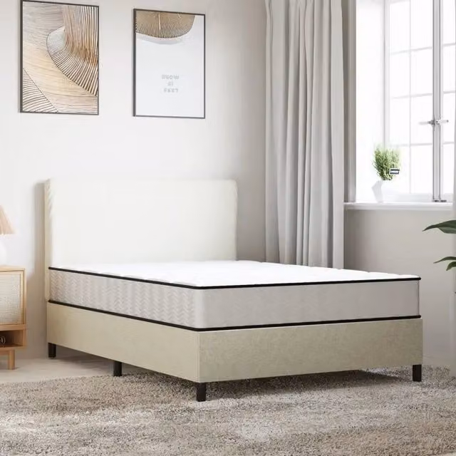 Materasso in schiuma comfort foam vidaXL bianco e nero L: 100 cm, P: 200 cm, H: 16 cm