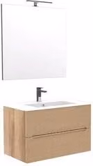 Mobile bagno sospeso Legnox LINE 80 in rovere farnia marrone