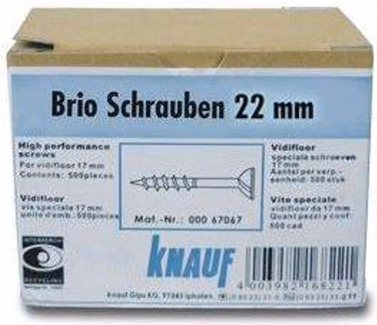 Viti Knauf Brio 22 mm, 500 pezzi/confezione