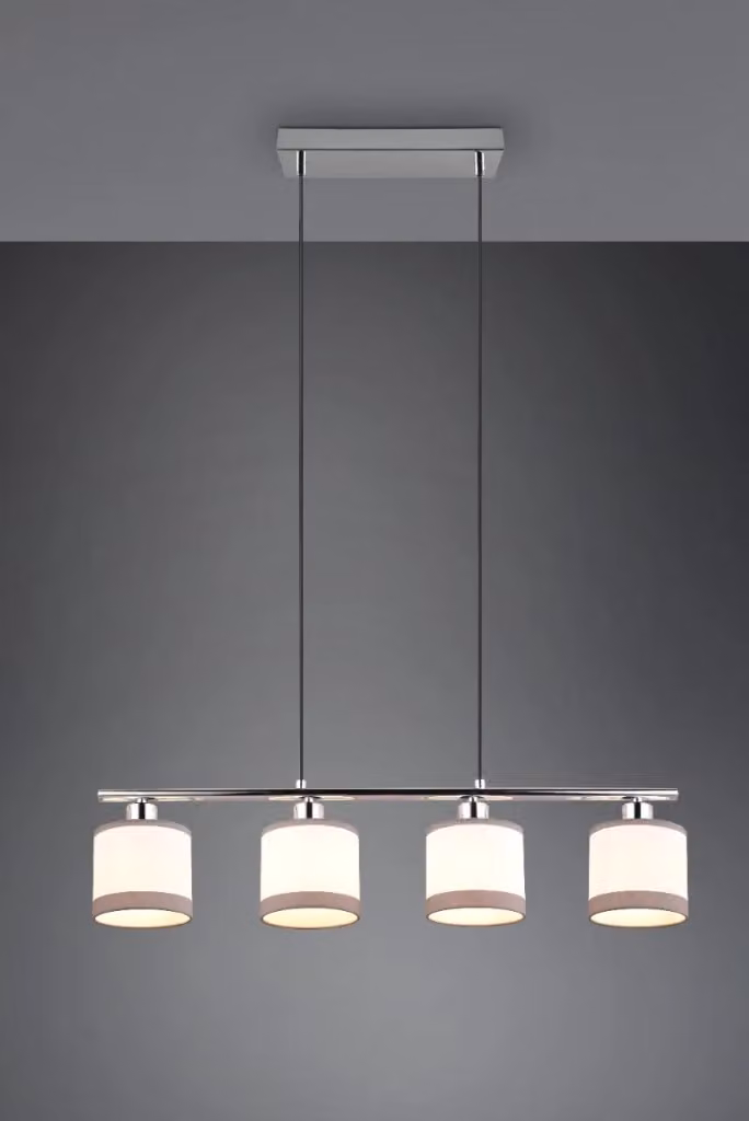 Lampada a sospensione lineare DAVOS Reality Leuchten cromo, dimmabile, 4xE14, L: 75 cm – 2