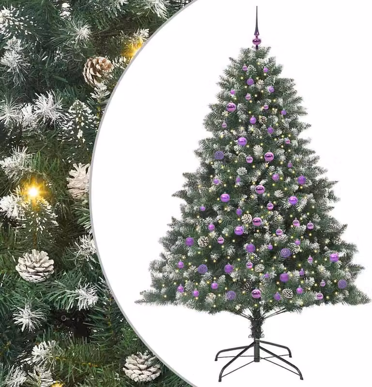 Albero di Natale artificiale con 300 LED Verde 210 cm