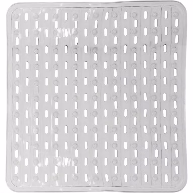 Tappeto antiscivolo per doccia VESTIAMO CASA con ventose, trasparente, 54 x 54 cm