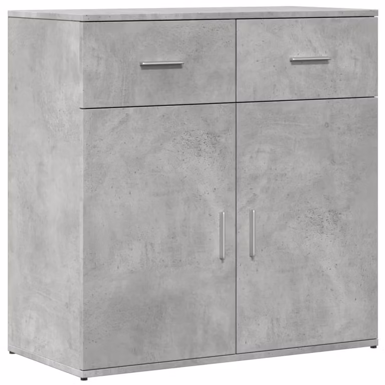 Credenza Grigio Cemento 79x38x80 cm in Legno Multistrato