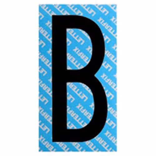 Lettera Adesiva Nera Serie T80 B Letterfix