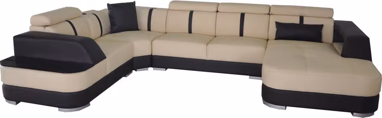 Eck Sofa Couch Polster Ecke Garnitur Leder Sofa Couchen Wohnlandschaft U-Form