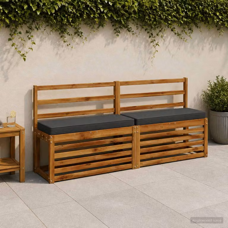 Cuscino per panchina vidaXL VUGHT in poliestere con rivestimento rimovibile, colore antracite