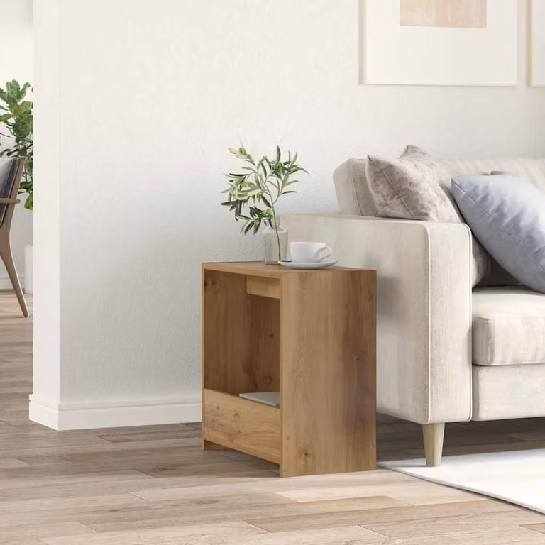 Tavolino vidaXL in legno multistrato color marrone con finitura opaca, L/P/H: 50 x 26 x 50 cm