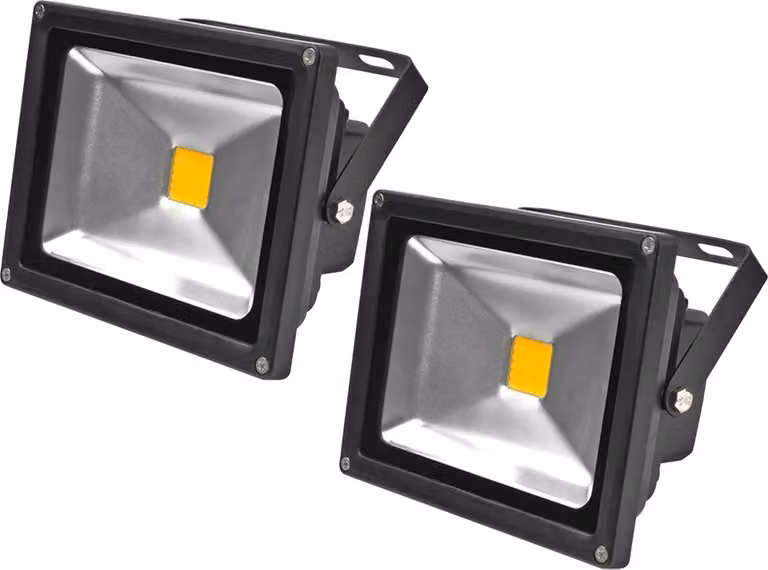 Greenmigo 2x 20W LED Floodlight Lampada da giardino Luce bianca fredda con alloggiamento in alluminio Impermeabile IP65 85-265V