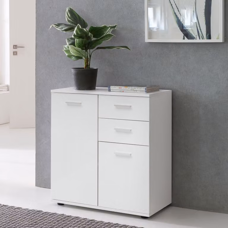 Cassettiera SVENJA con ante e cassetti 71x78x35,5 cm Mobile