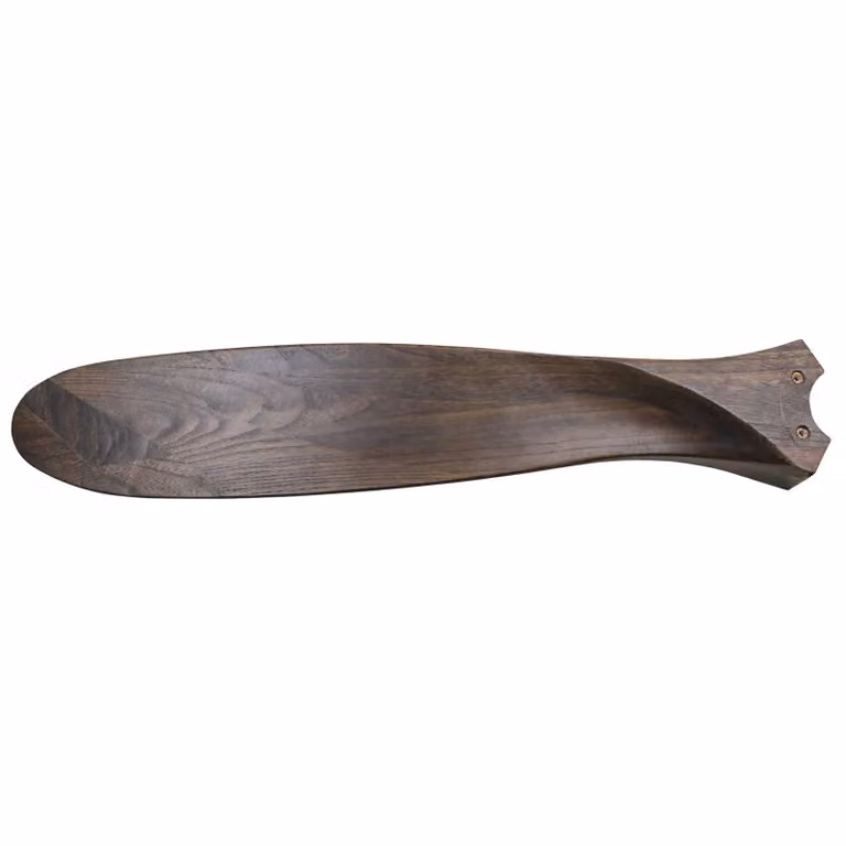 CasaFan Ventilatore da soffitto ECO GENUINO nero/noce Ø 122 cm silenzioso Genuino, Legno scuro, Soggiorno / Sala da pranzo, Legno, Moderno