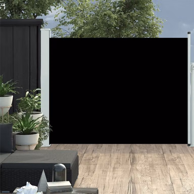 Maison Exclusive - Tenda da sole laterale estensibile, 140x514 cm, colore nero