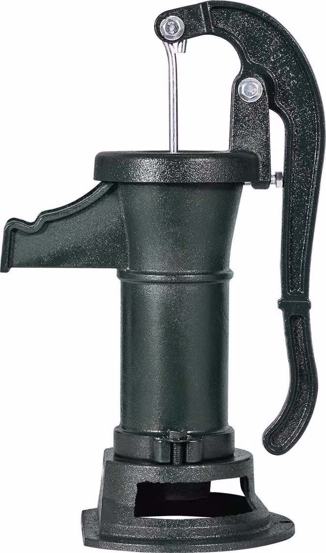 Pompa a mano per pozzo, sollevamento massimo 7,6 m, pompa manuale antica in ghisa, attacco NPT da 1-1/4 pollici, facile da installare, stile antico per giardini esterni, laghetti, cortili, fattorie, aree verdi