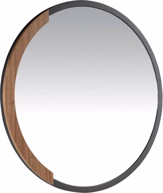Specchio da parete rotondo Legno MDF color verde
