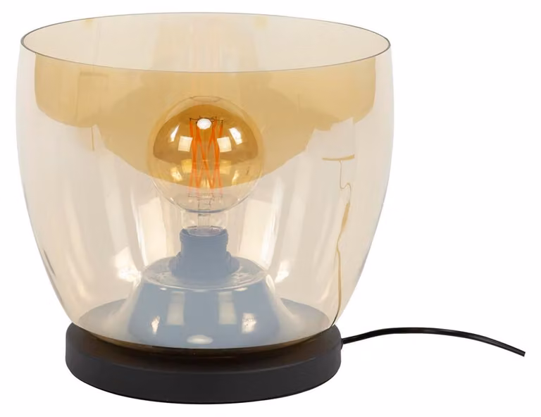 Lampada da terra FURNLUX Up oro e nero 29 cm / Colore principale: oro / Dimensioni: 29 x 27 x 29 cm