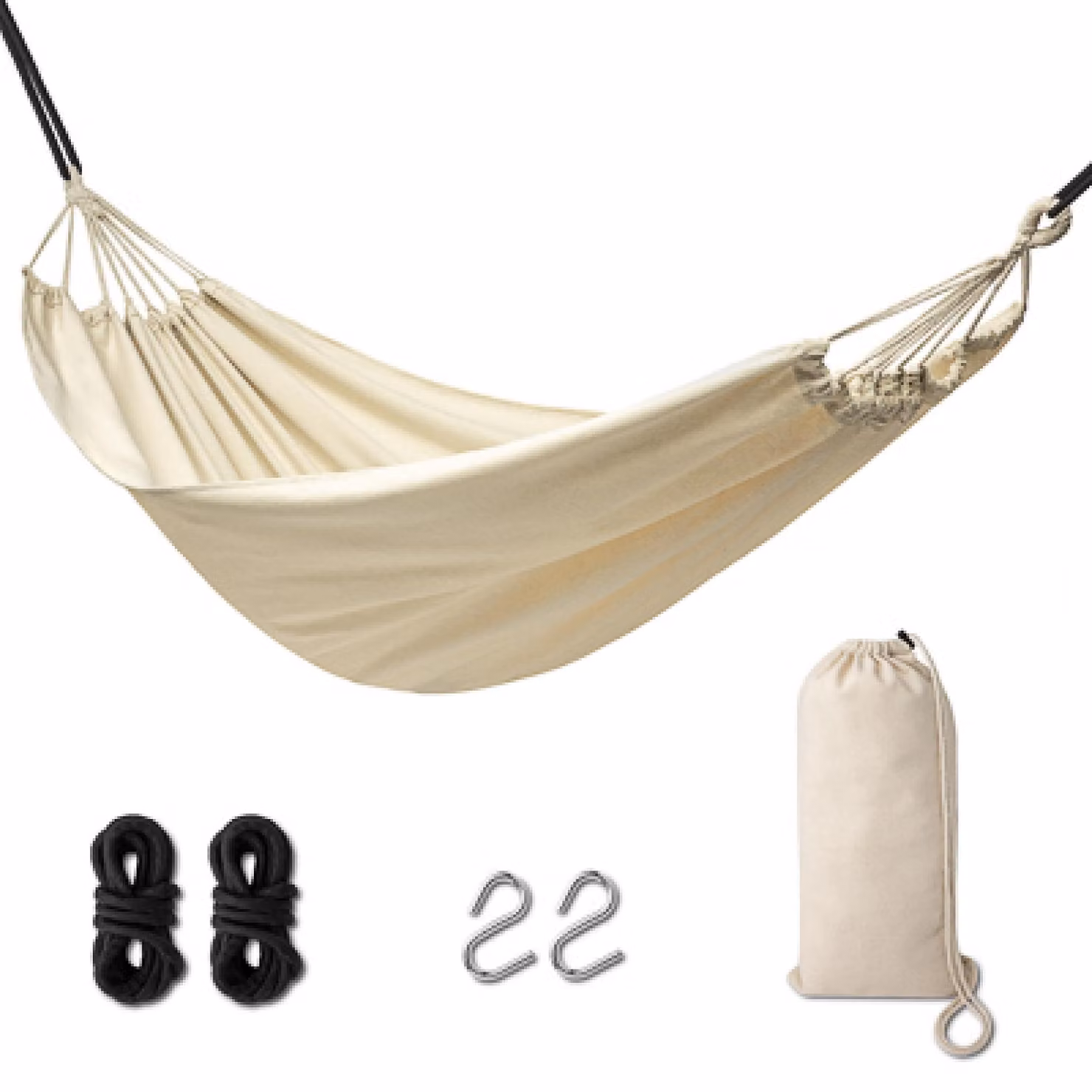 Amaca da giardino boho 200 cm ecru