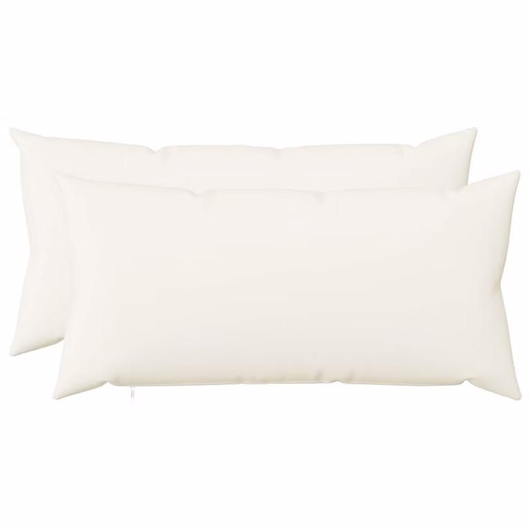 Set di 2 federe vidaXL HEERLEN bianche in poliestere, L 40 cm x P 80 cm