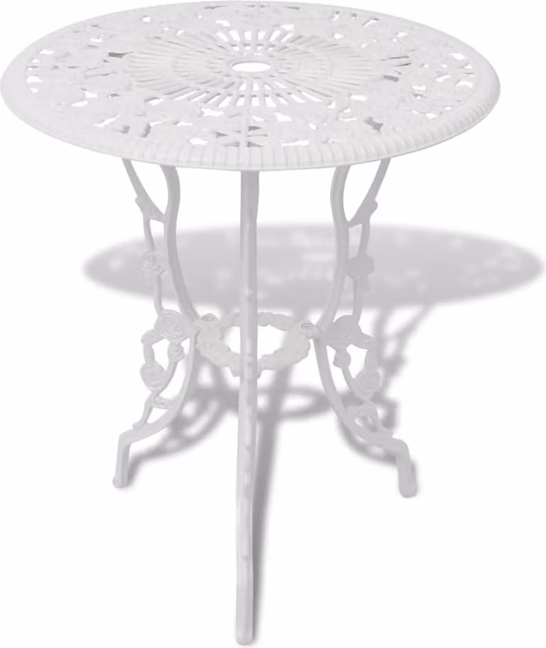 Set da Bistrot 3 pz in Alluminio Pressofuso Bianco