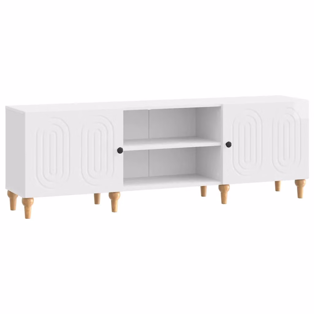 Mobile TV moderno vidaXL bianco lucido in legno MDF L/P/H: 150 x 31 x 50 cm – 2