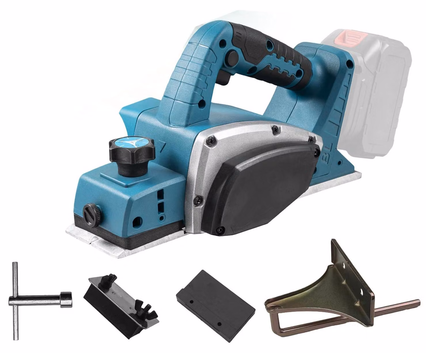 Pialla elettrica - 1000W, pialla a batteria - Motore brushless - 15000 giri/min - Utensile manuale per lavori di falegnameria domestica - Senza batteria