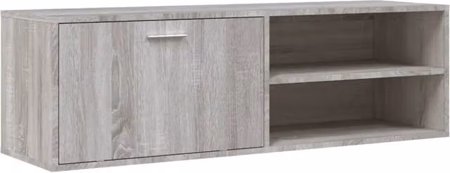 Mobile TV multimediale mensola TV credenza TV sala da pranzo soggiorno camera da letto Sonoma 120 x 34 x 37 cm legno ingegnerizzato grigio 02_0028378