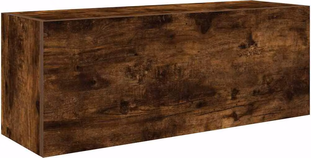 Armadietto Bagno Rovere Fumo 80x25x30 cm in Legno Multistrato