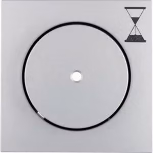 Berker 16741404 Elemento centrale con pulsante per modulo relè temporizzato, alluminio opaco, Berker B.7
