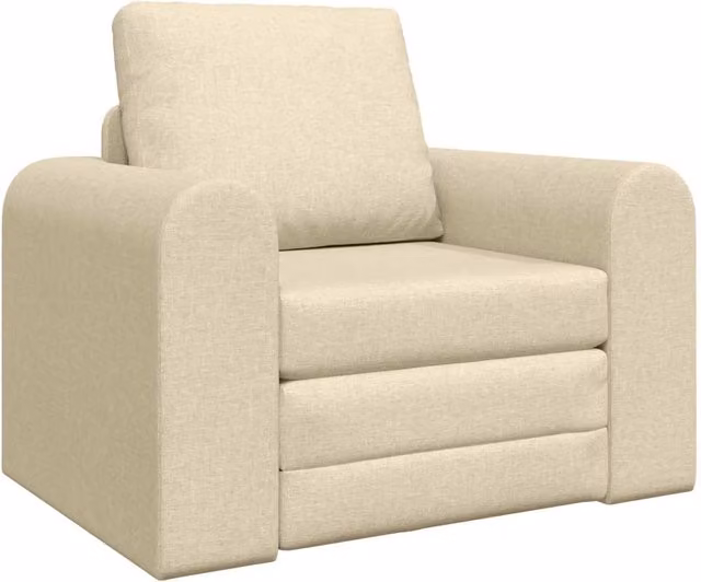 Divano letto | Sof¨¤ letto | Letto singolo Crema 98 x 71 x 83 cm Tessuto