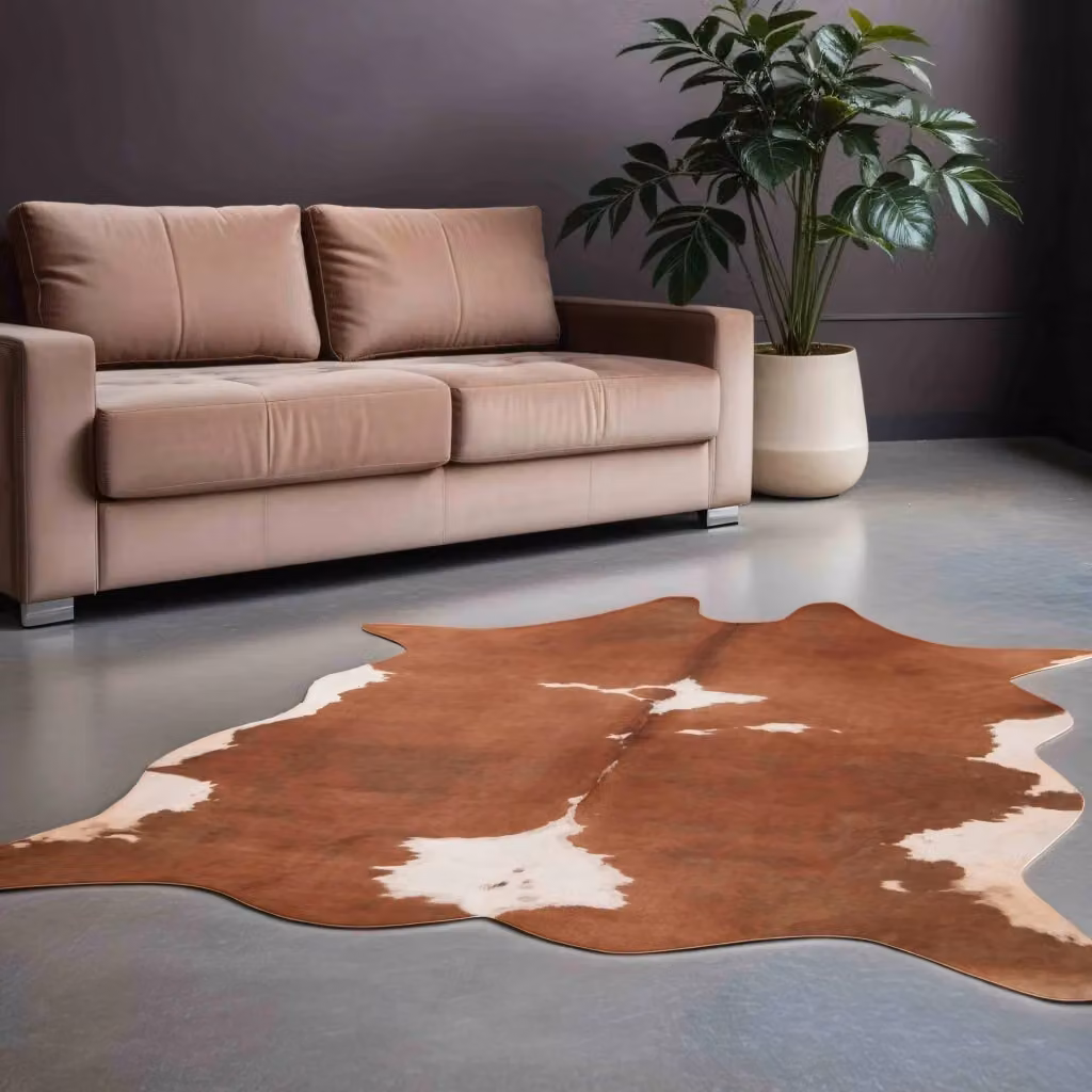 Tappeto rettangolare con motivo animalier Oviala in poliestere marrone L: 155 cm, P: 190 cm – 2