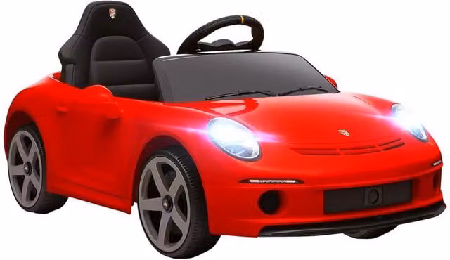 Macchina elettrica da guidare per bambini Ruf GT rossa con telecomando, musica e batteria ricaricabile
