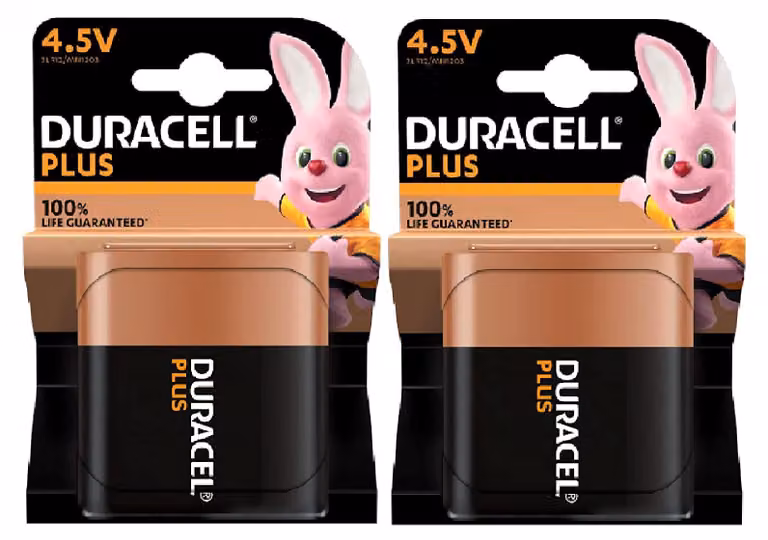 Batterie Duracell Plus, 4,5V, modello 3LR12, equivalenti a MN1203-2