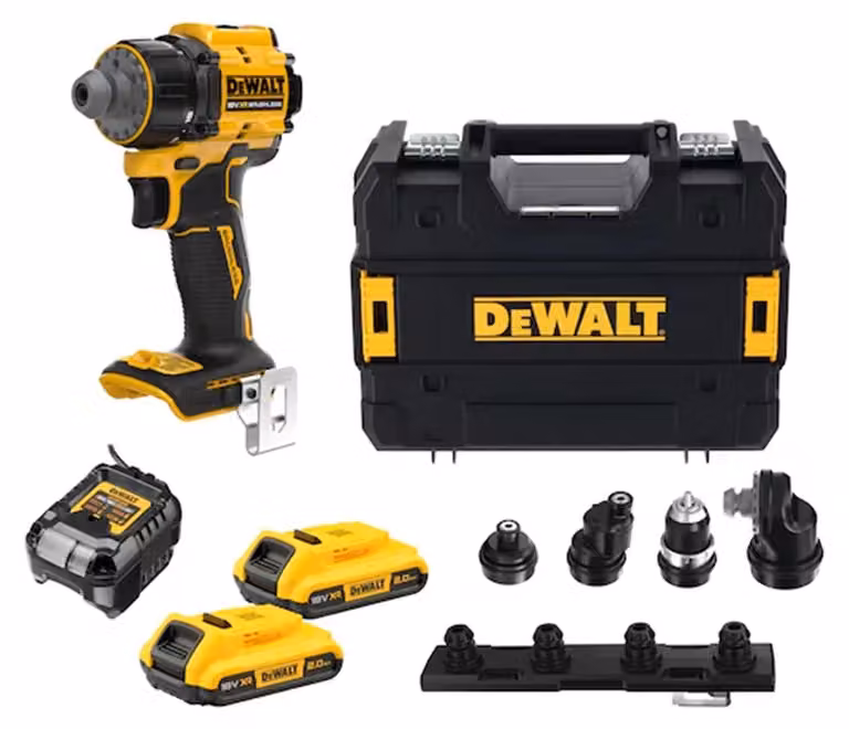 Trapano avvitatore a teste multiple XR 18 V, 2 Ah, agli ioni di litio, senza spazzole - DEWALT - DCD803D2T-QW