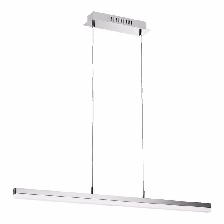 Lampada a sospensione LED BLUM 28W 3000K nichel satinato/bianco