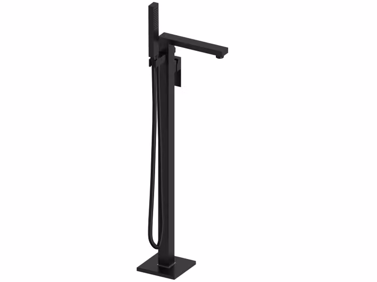 SANYCCES CUBO Miscelatore monocomando per vasca da bagno, nero opaco