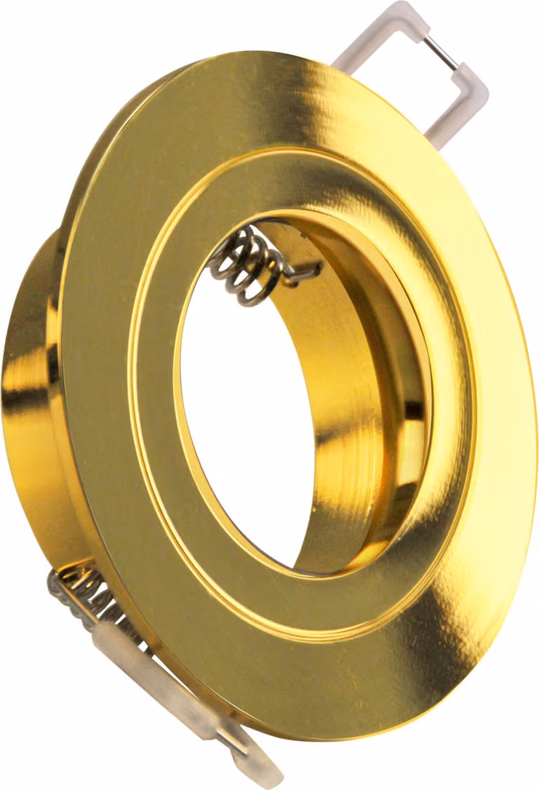 Lampada da incasso rotonda dorata con portalampada GU10 FEBE 323309 Polux
